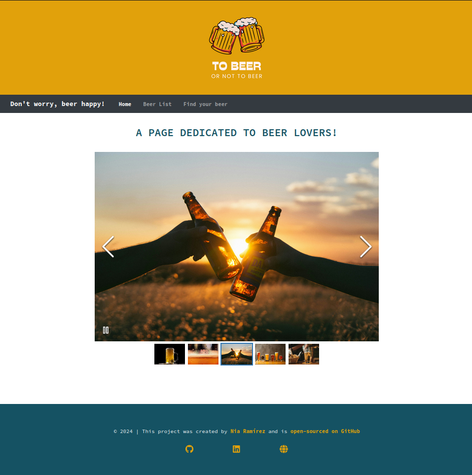 Beer website capture