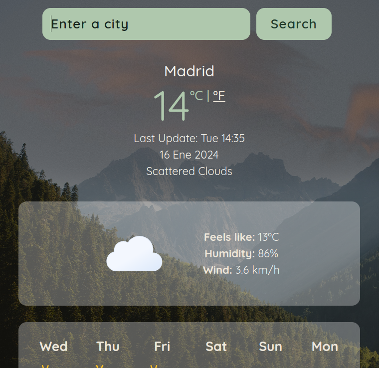 Weather app capture