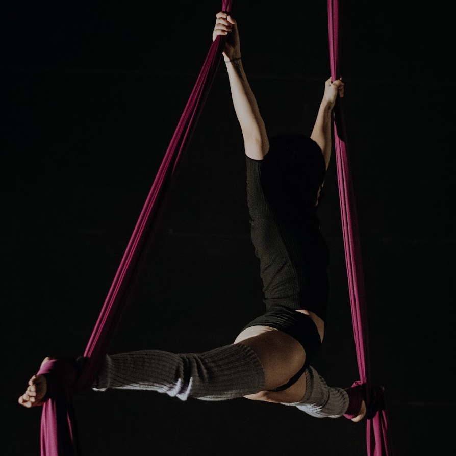 Doing aerial silks